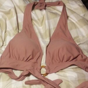 NWOT! Elegant Pink Halter Bikini Top
